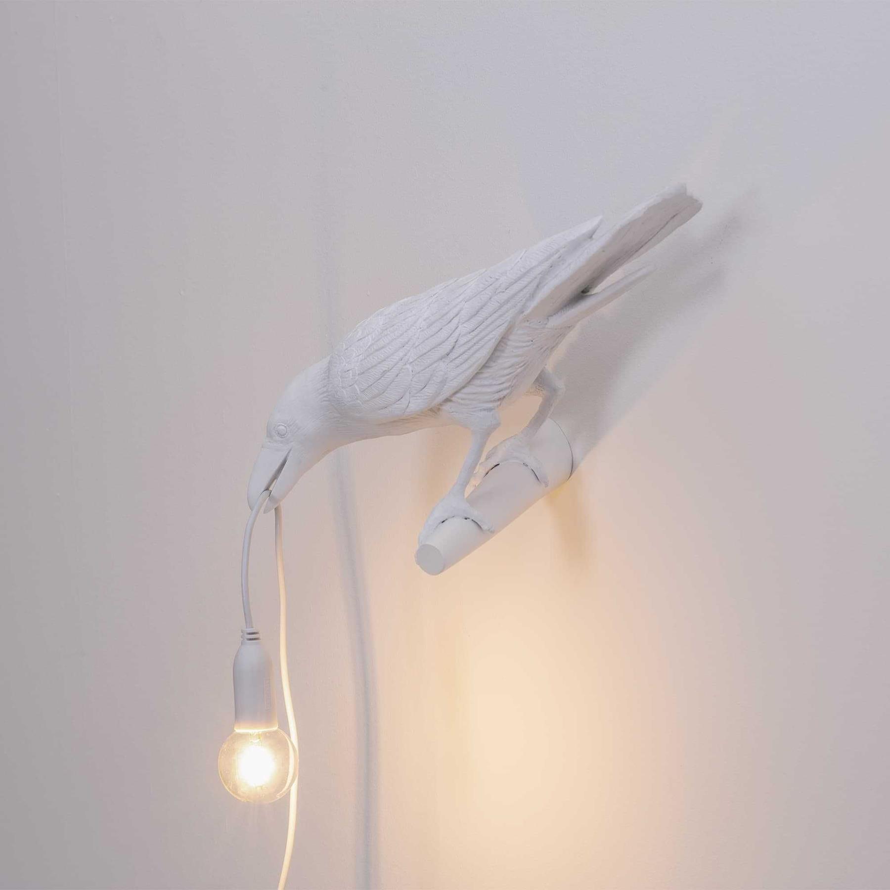 Seletti Bird Looking wandlamp links buiten zwart