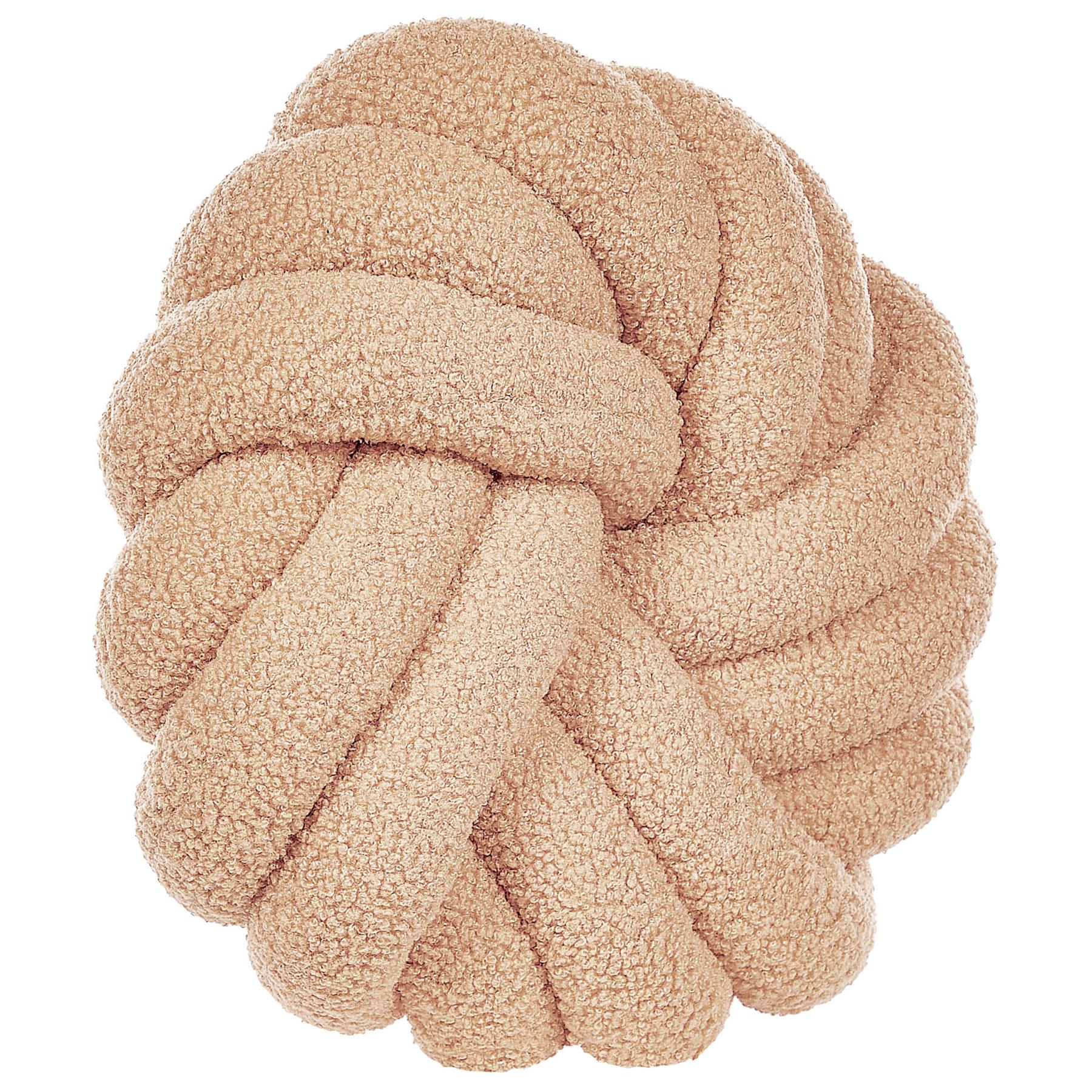 Beliani - AKOLA - Sierkussen - Beige - 31 x 31 cm - Bouclé