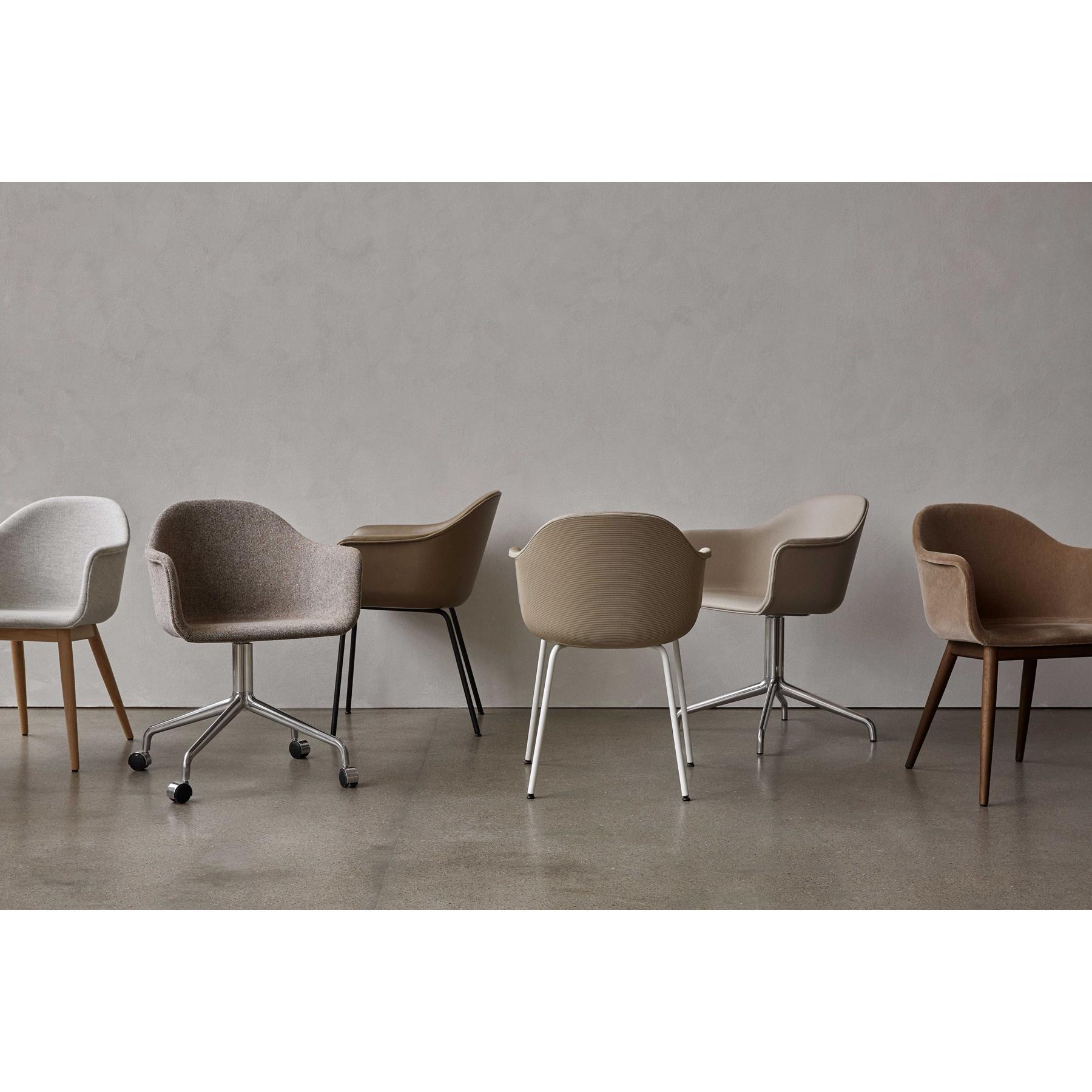 Audo Copenhagen Harbour Swivel stoel aluminium, wit