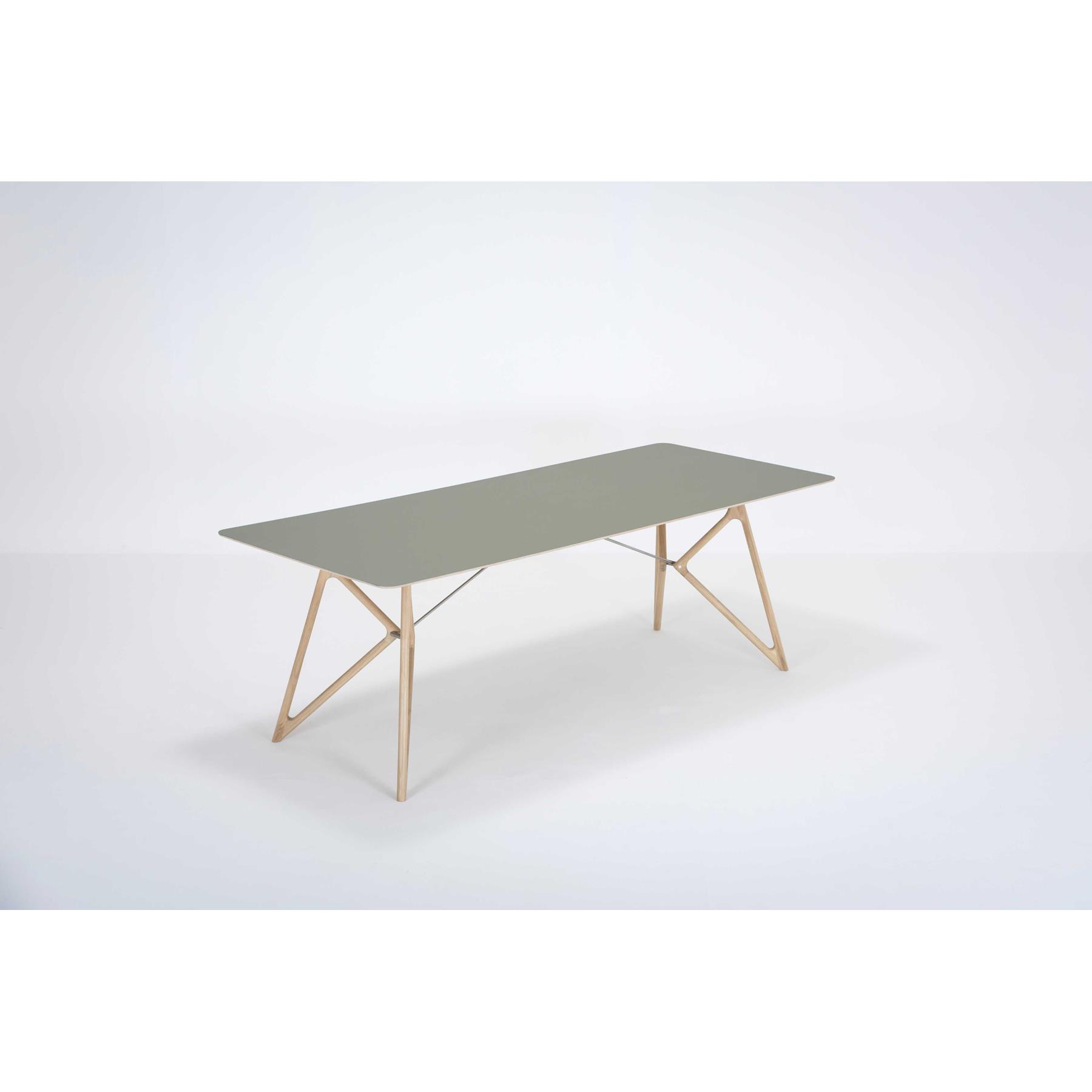 Gazzda Tink Tafel linoleum 220x90 whitewash Dark Olive