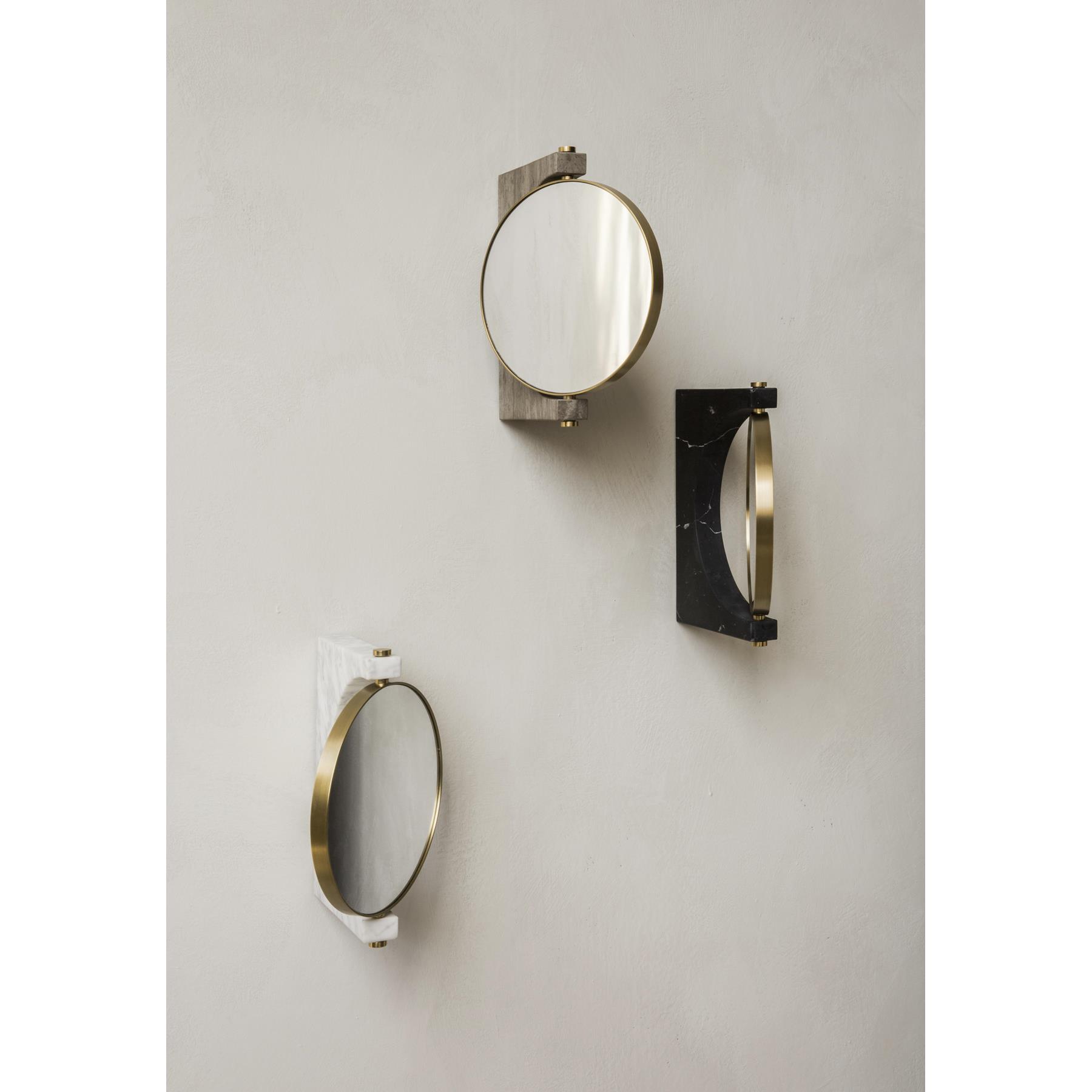 Audo Copenhagen Pepe spiegel wand Ø16 Black Marquina