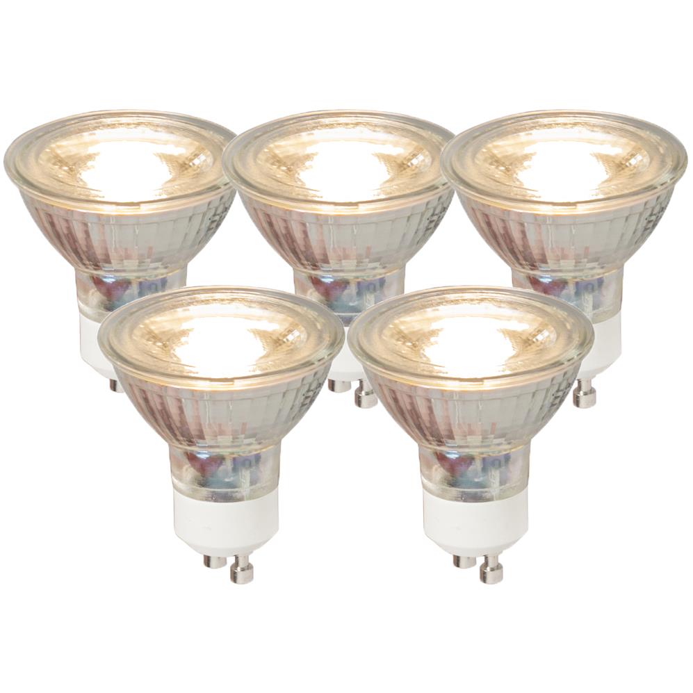 LUEDD Set van 5 GU10 LED lamp COB 5W 450LM 3000K
