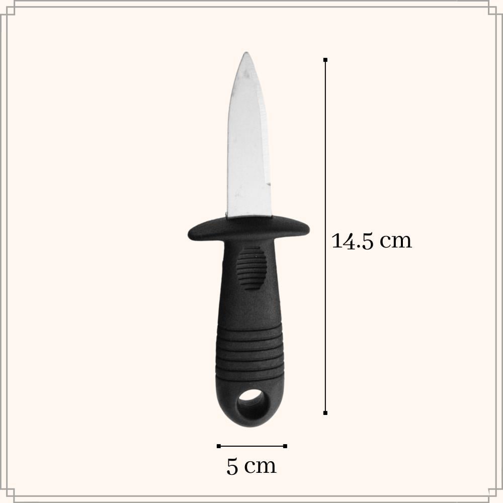 OTIX Oestermes Oesterbreekmes Zwart 14.5x5x1.7 cm RVS
