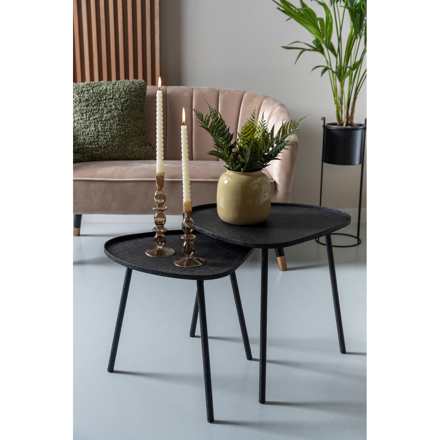 Leitmotiv Boaz Bijzettafel Medium - Zwart
