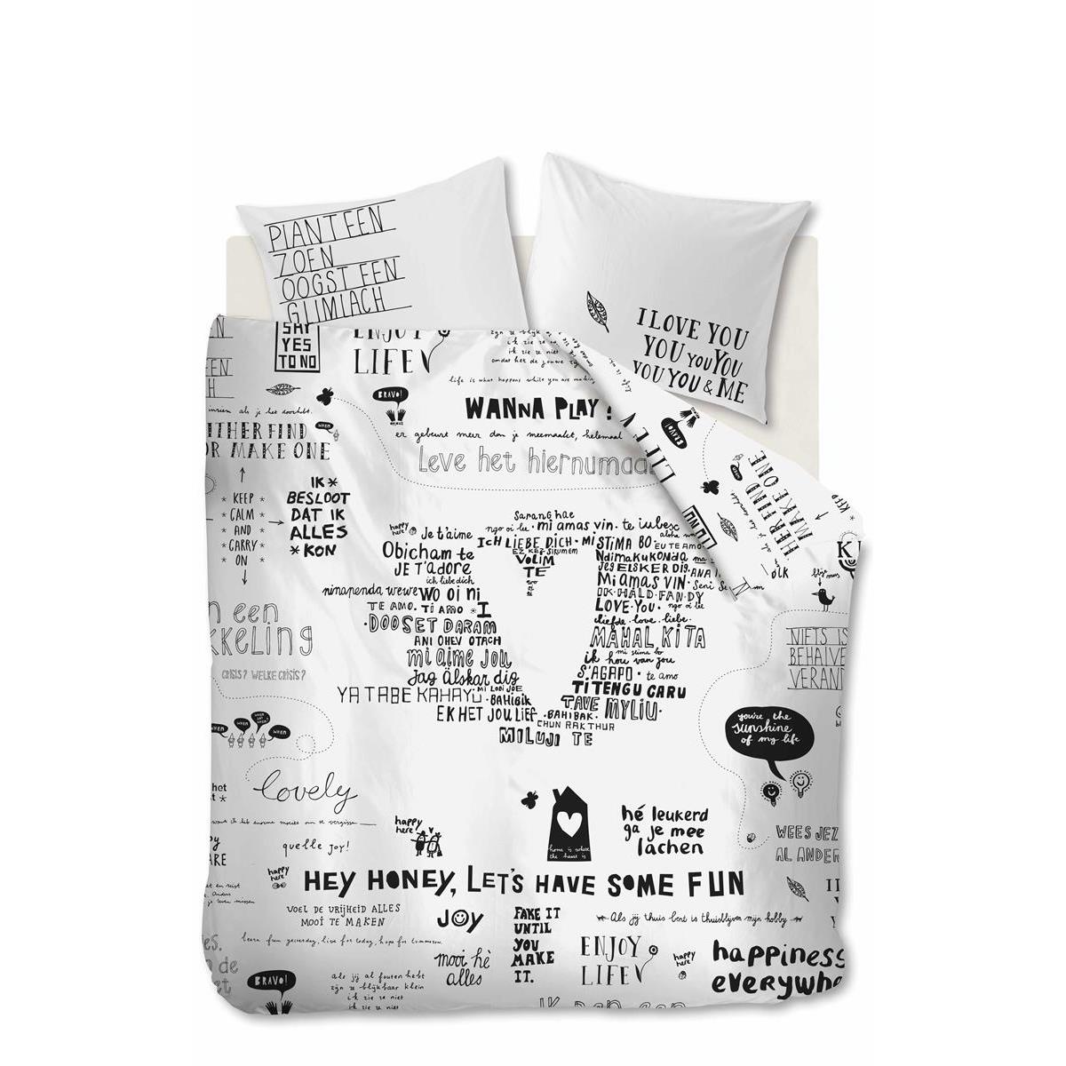 vtwonen Happy Bed Dekbedovertrek 200x200220 Zwart kopen? shop bij