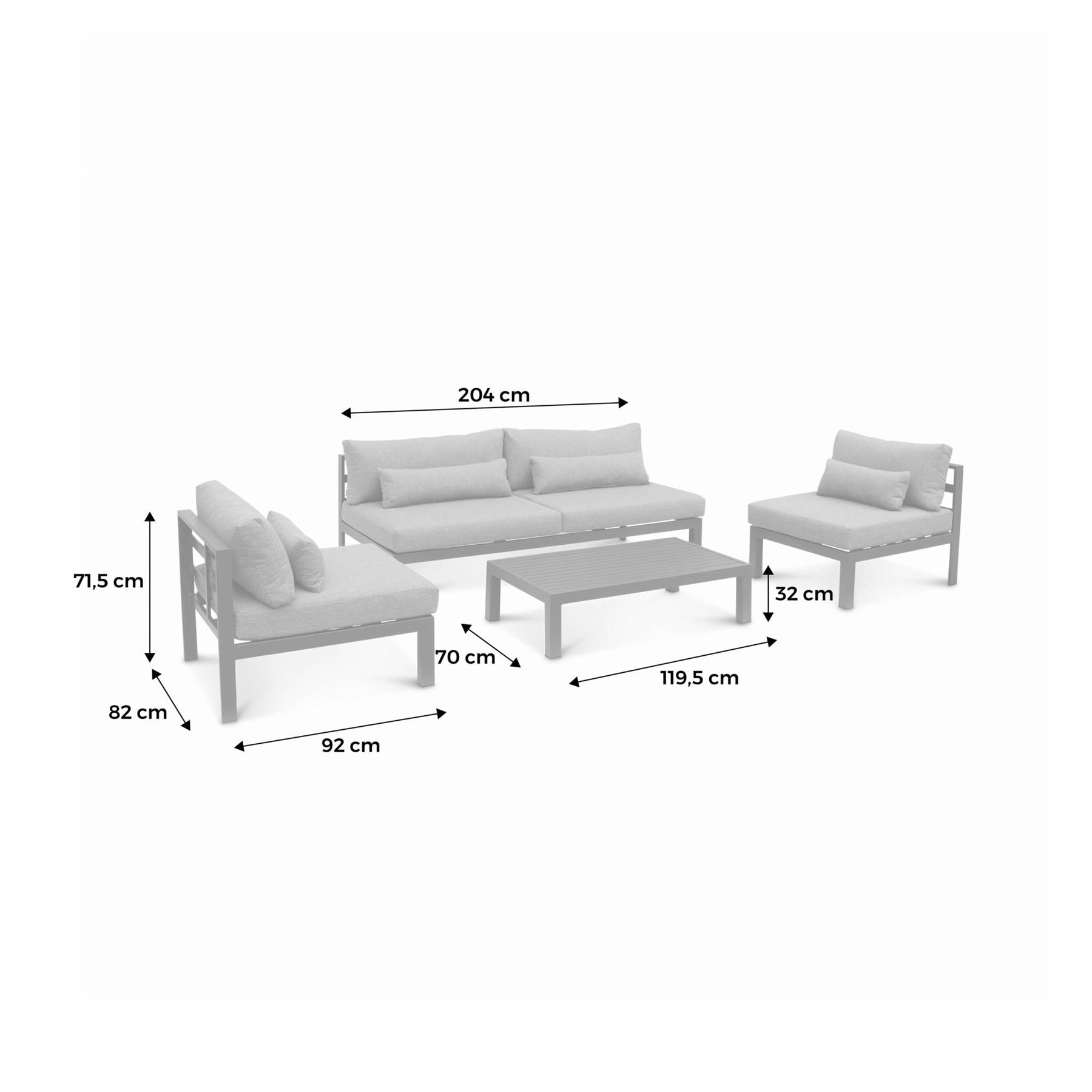 sweeek - XXL tuinset aluminium 5-persoons