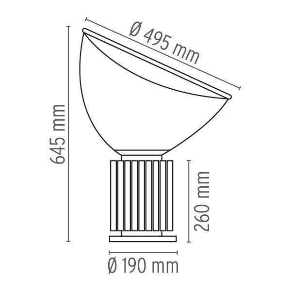 Flos Taccia tafellamp LED PMMA zwart