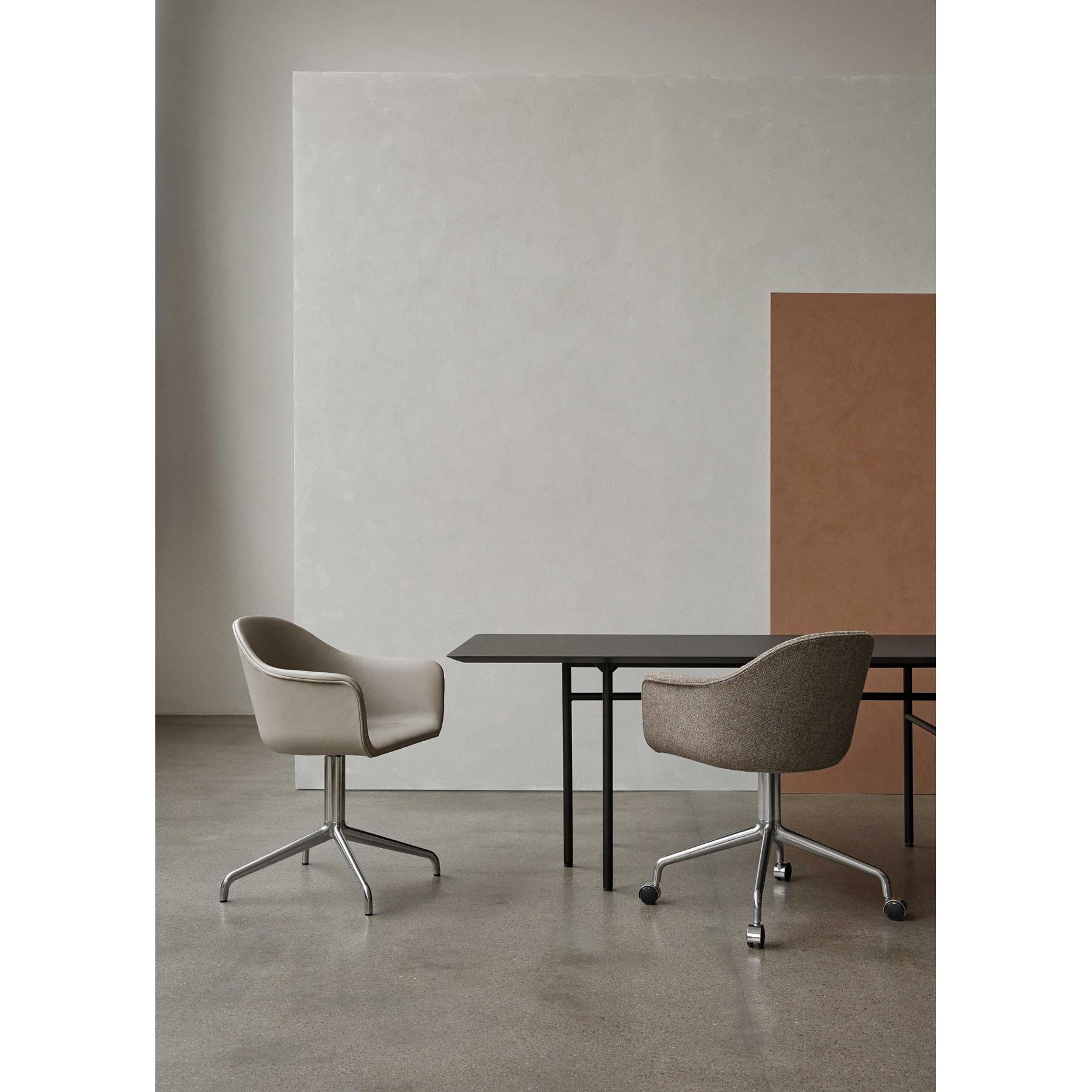 Audo Copenhagen Harbour Swivel stoel zwart, Olive