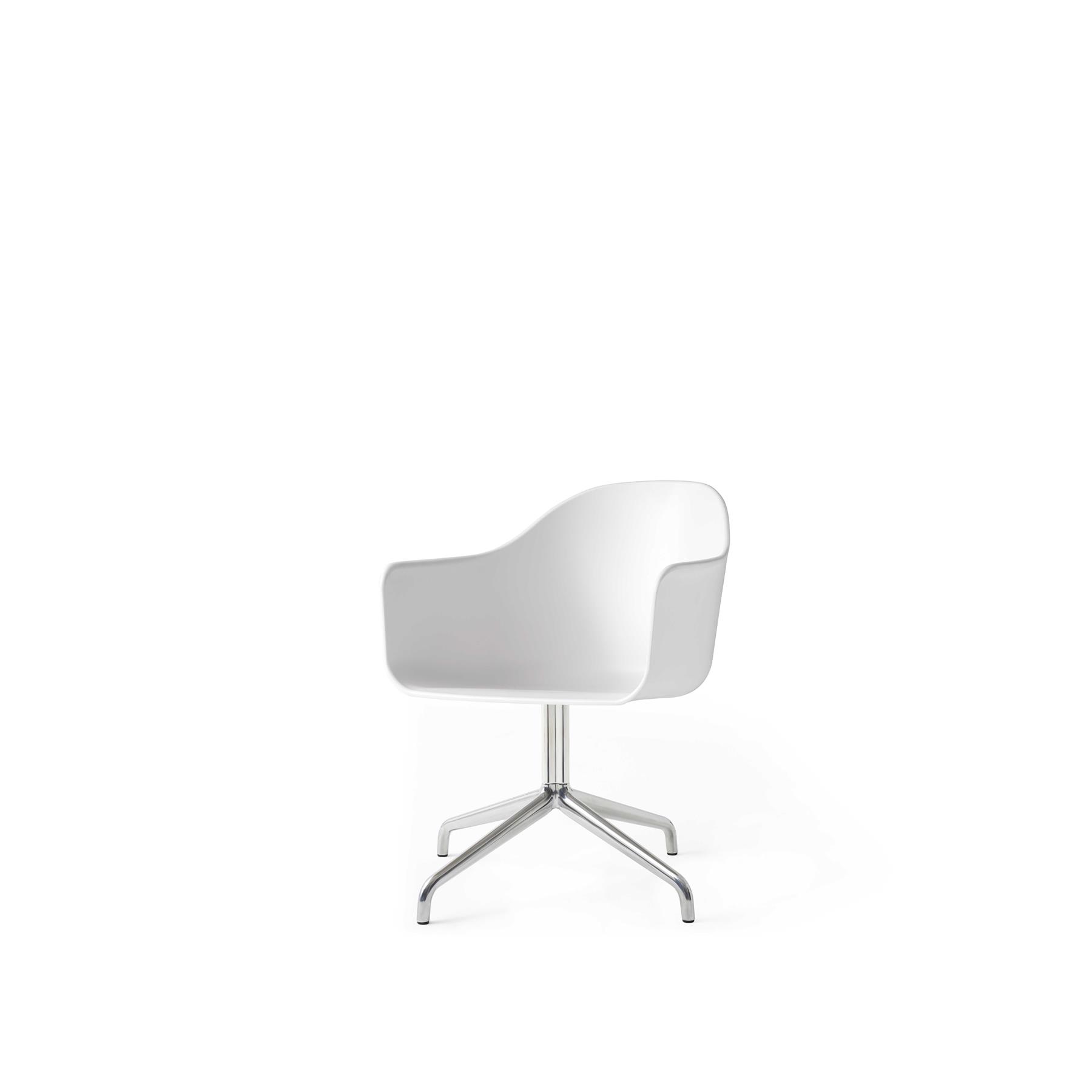Audo Copenhagen Harbour Swivel stoel aluminium, wit