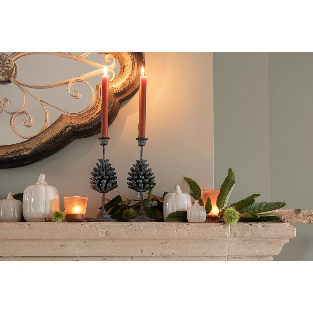 Clayre & Eef Decoratie Pompoen 9 cm Beige Porselein
