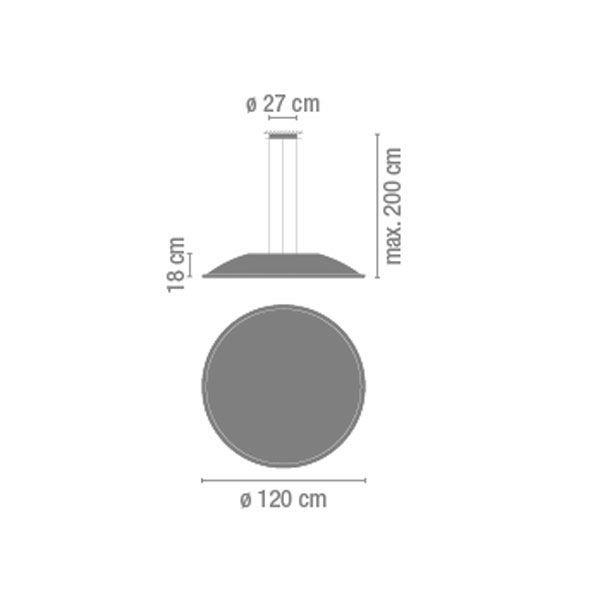 Vibia Big 0535 hanglamp LED Ø120 wit