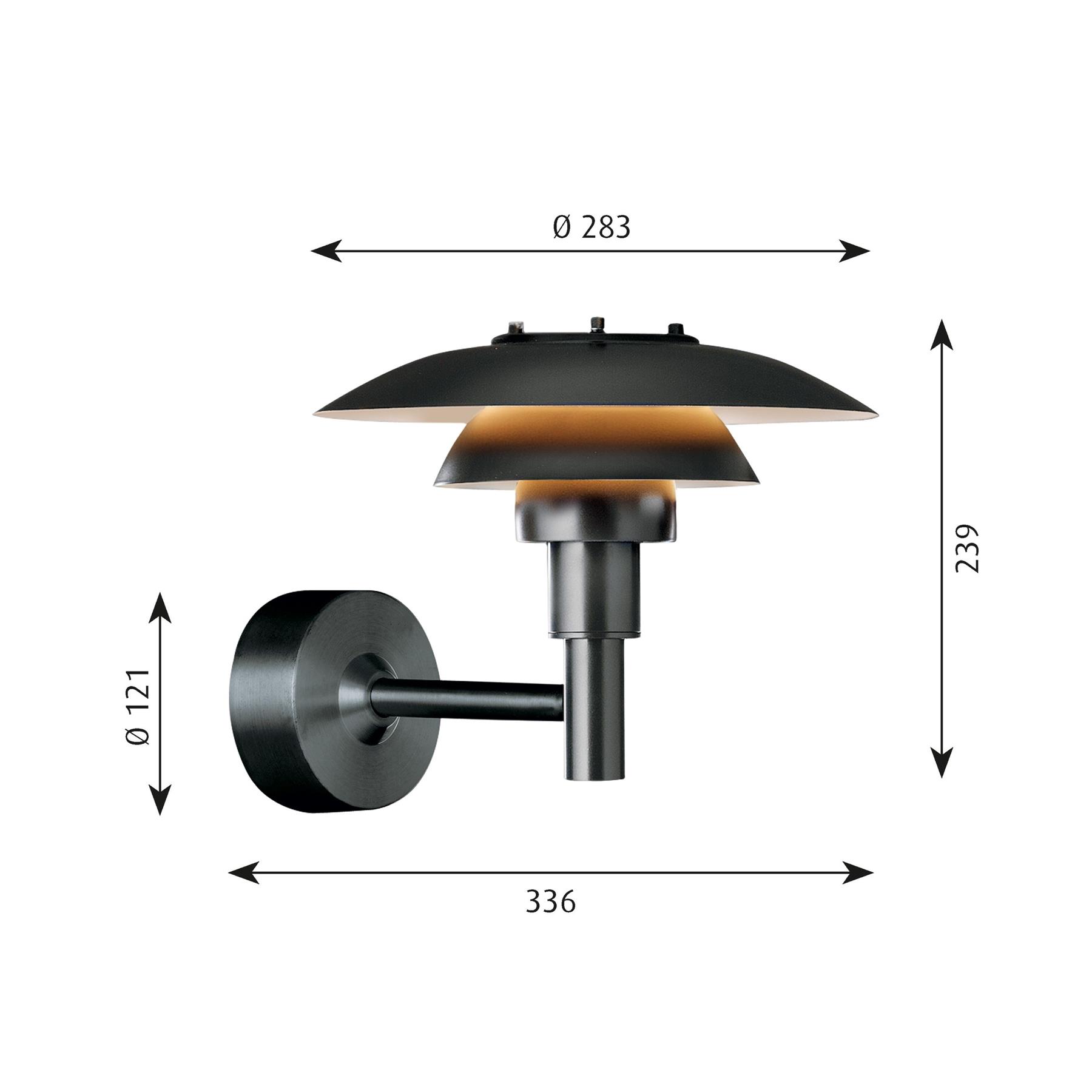 Louis Poulsen PH 3-2,5 Outdoor wandlamp