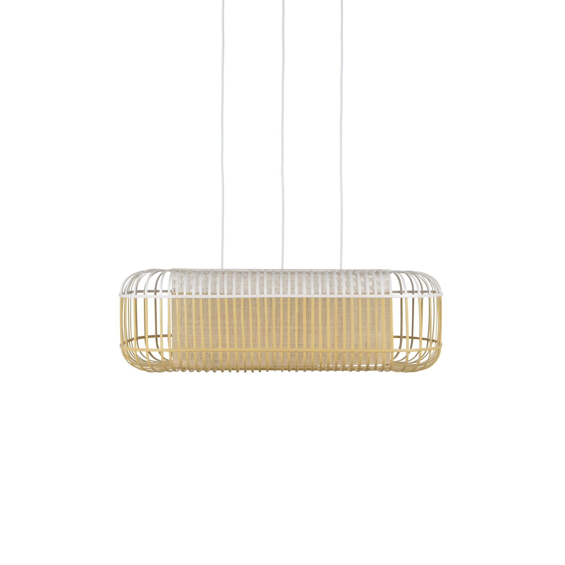 Forestier Bamboo Oval L hanglamp wit