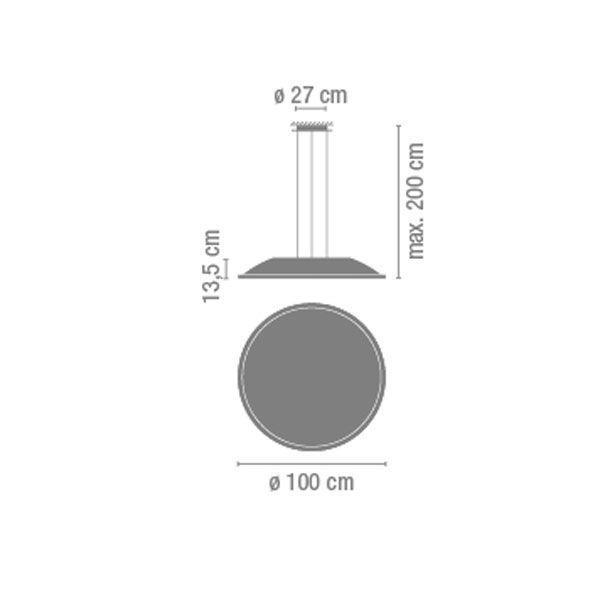 Vibia Big 0535 hanglamp LED Ø120 wit