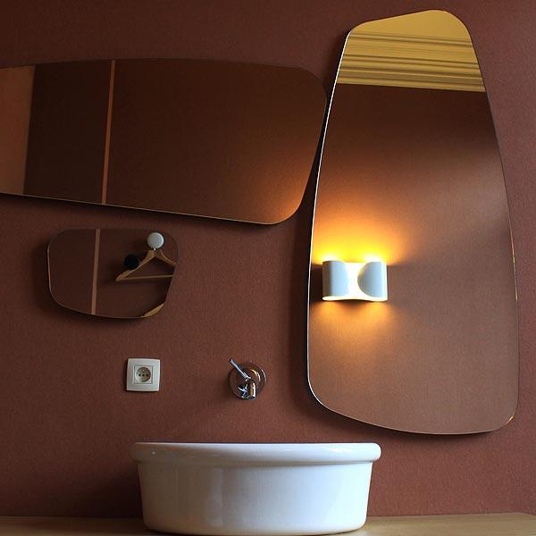 Flos Foglio wandlamp zwart nikkel