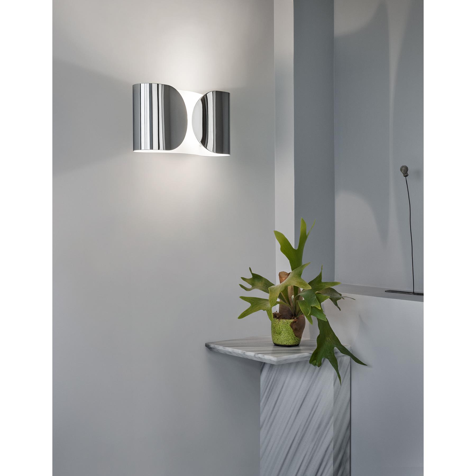 Flos Foglio wandlamp zwart nikkel