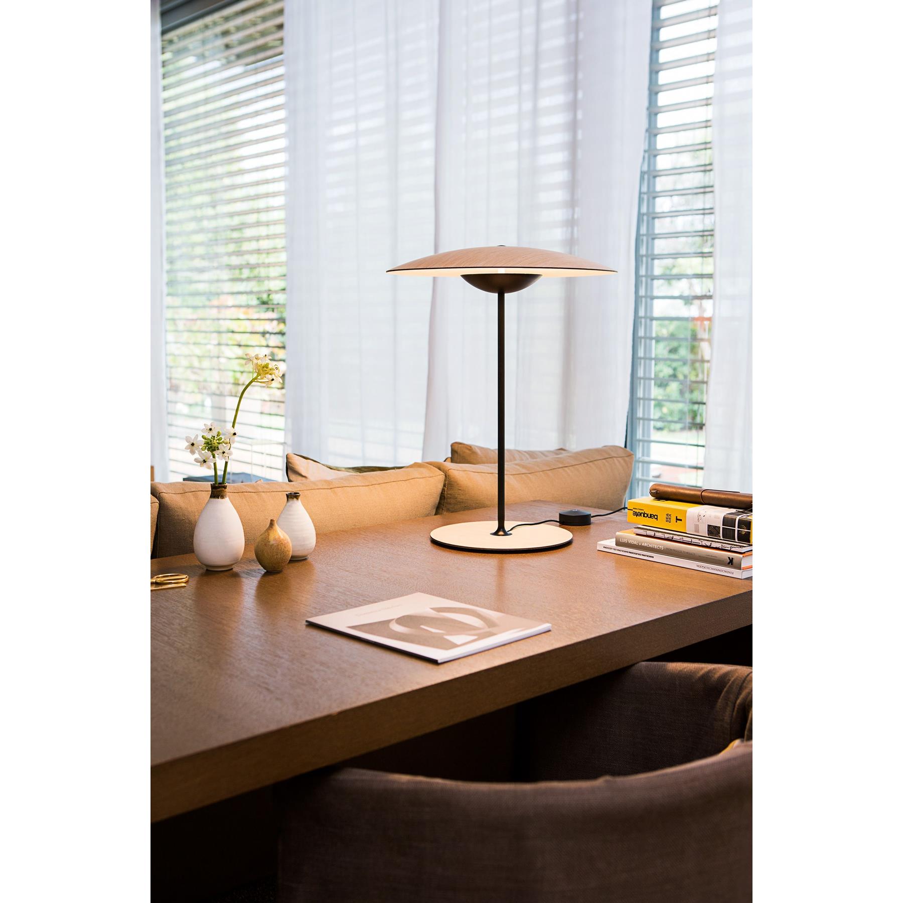 Marset Ginger 20 M tafellamp LED oplaadbaar wengé|wit