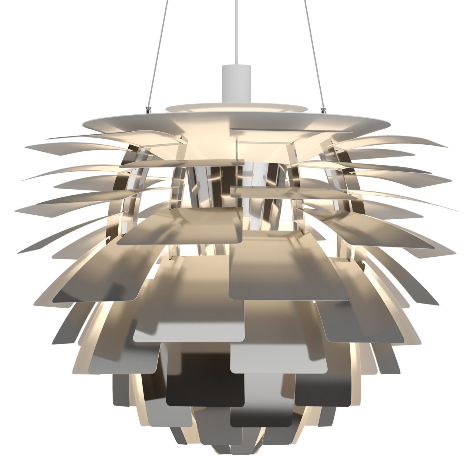 Louis Poulsen PH Artichoke hanglamp Ø72 LED gepolijst roestvrijstaal