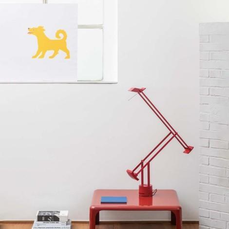 Artemide Tizio bureaulamp retrofit rood