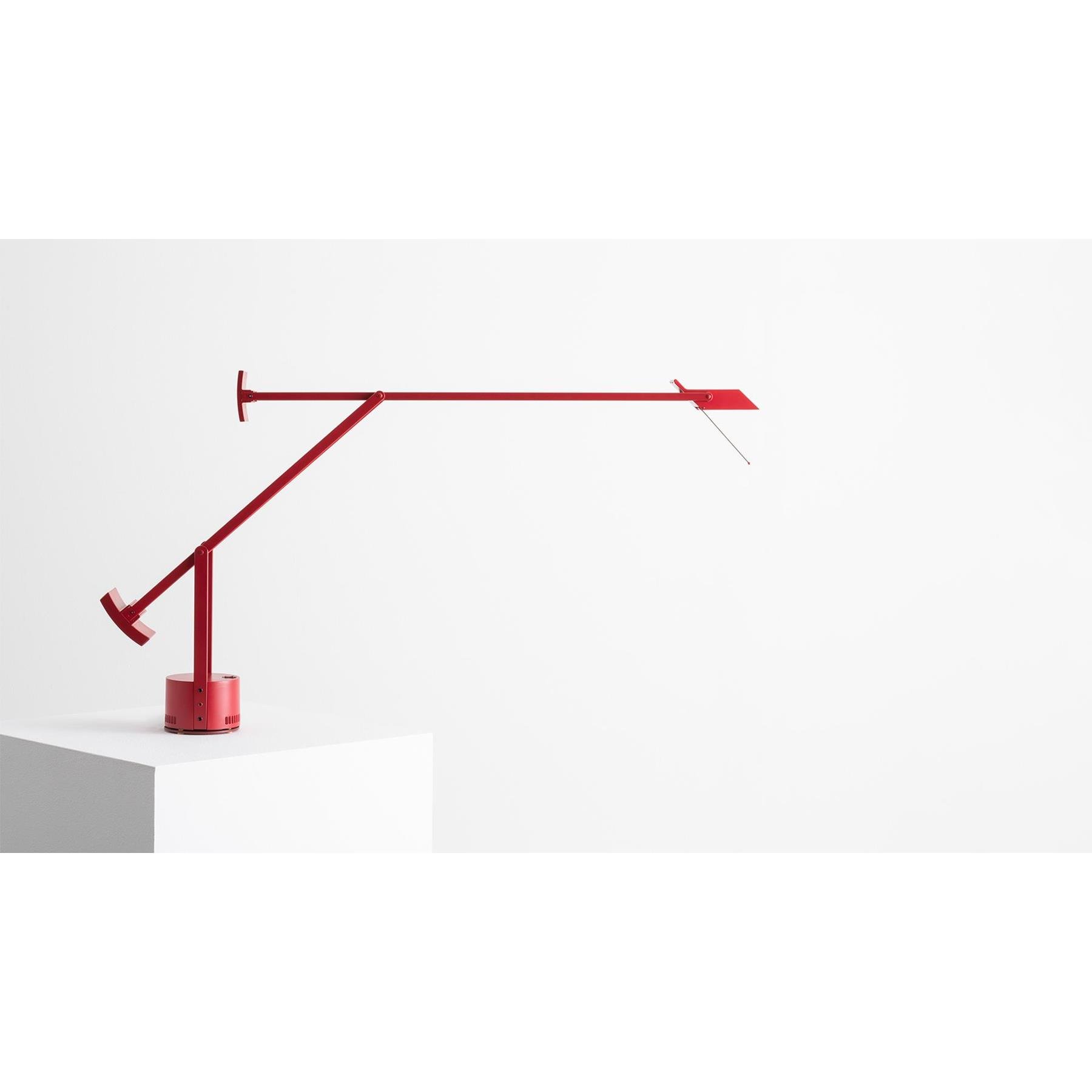 Artemide Tizio bureaulamp retrofit rood