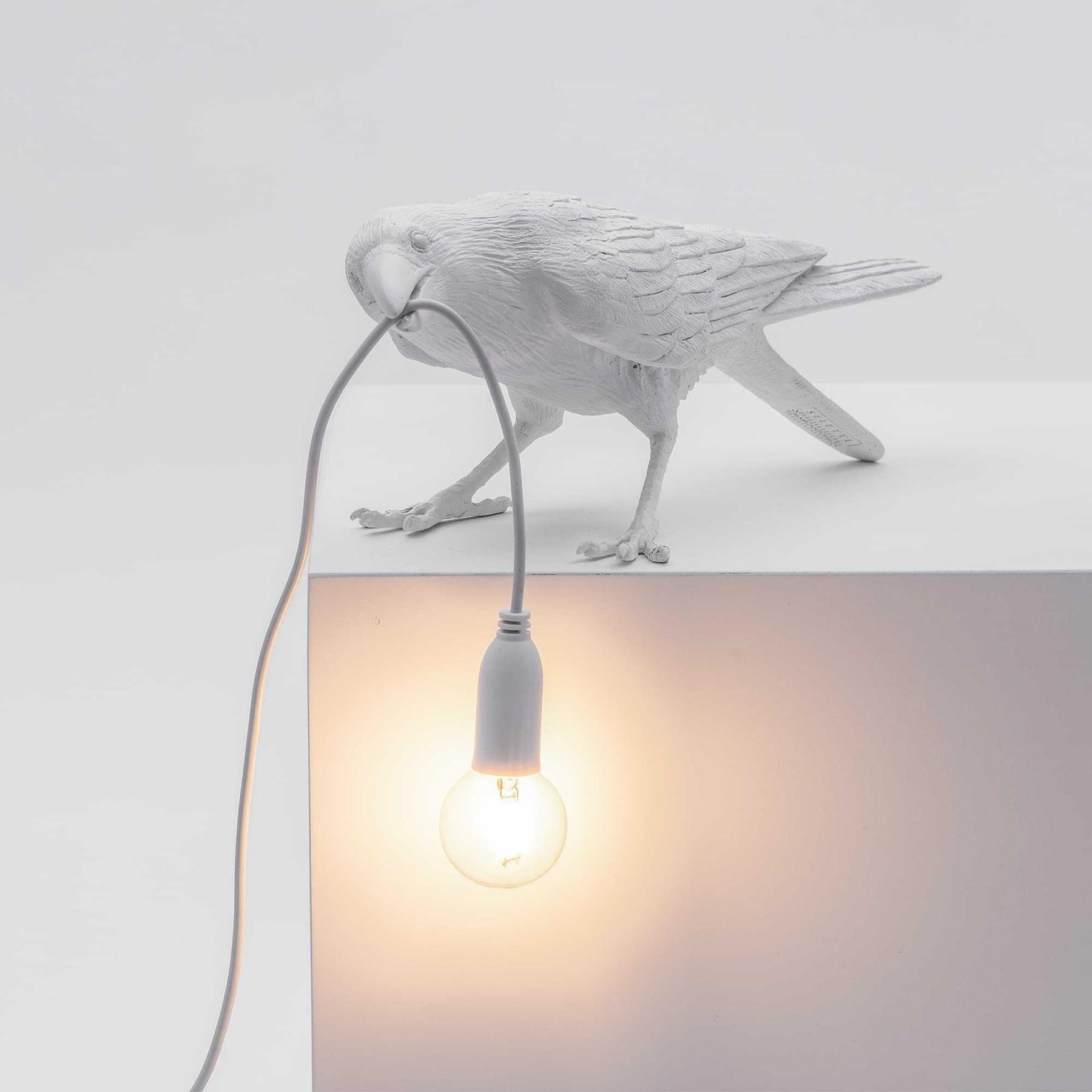 Seletti Bird Playing tafellamp buiten wit