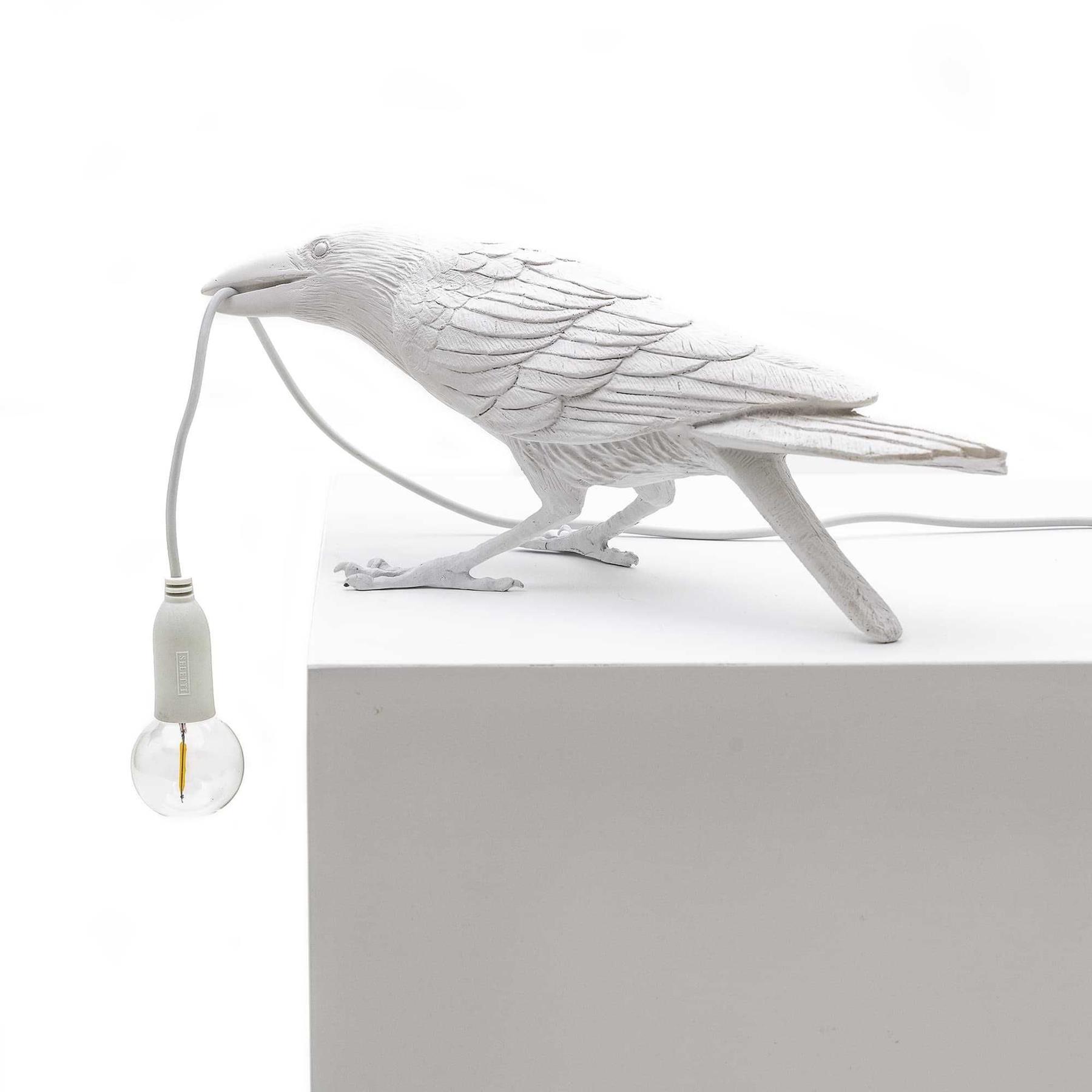 Seletti Bird Playing tafellamp buiten wit
