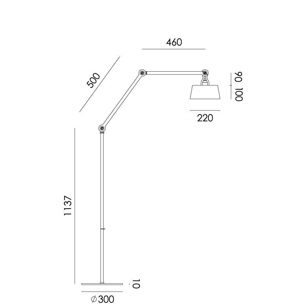Tonone Bolt 2 Arm Long vloerlamp Lightning White