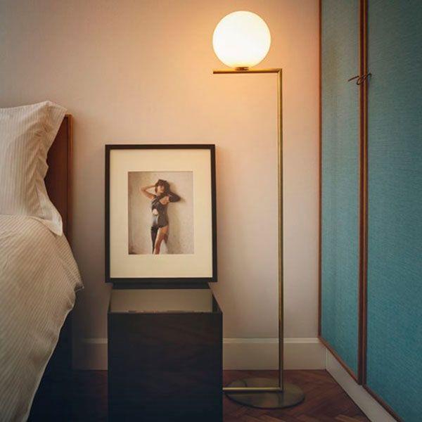 Flos IC Lights F2 vloerlamp bordeaux