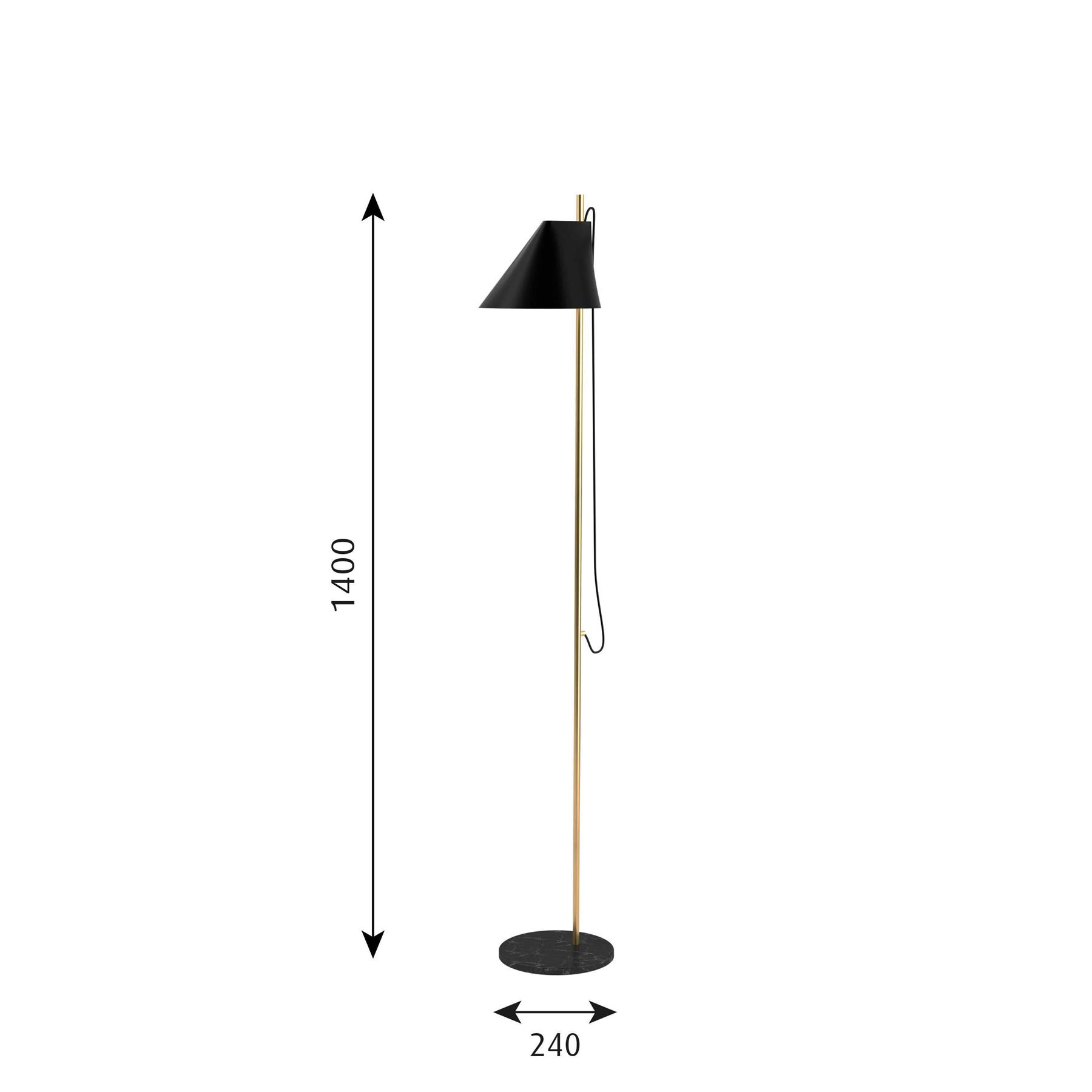 Louis Poulsen Yuh vloerlamp LED marmer zwart