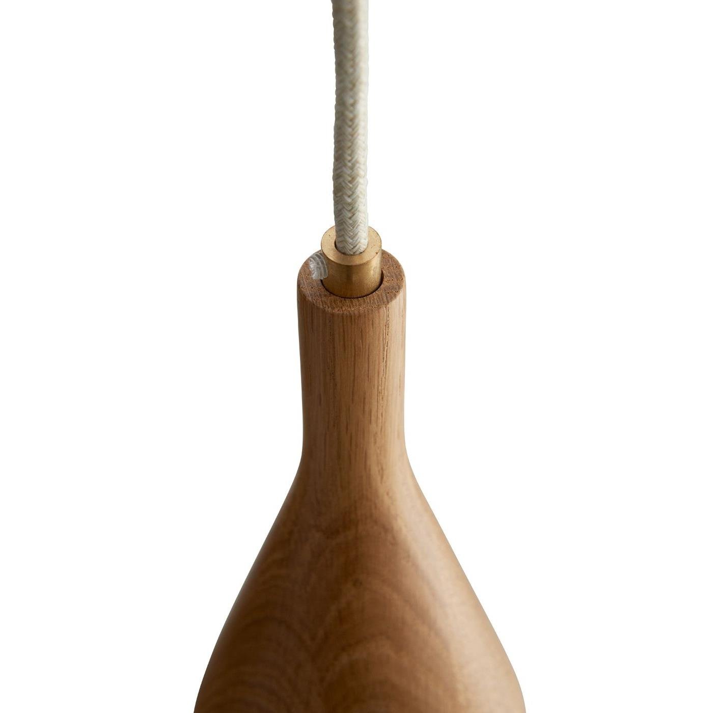 Hollands Licht Timber hanglamp small  Ø6.8 messing wit essen