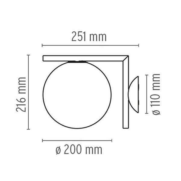 Flos IC Lights C|W1 wandlamp zwart