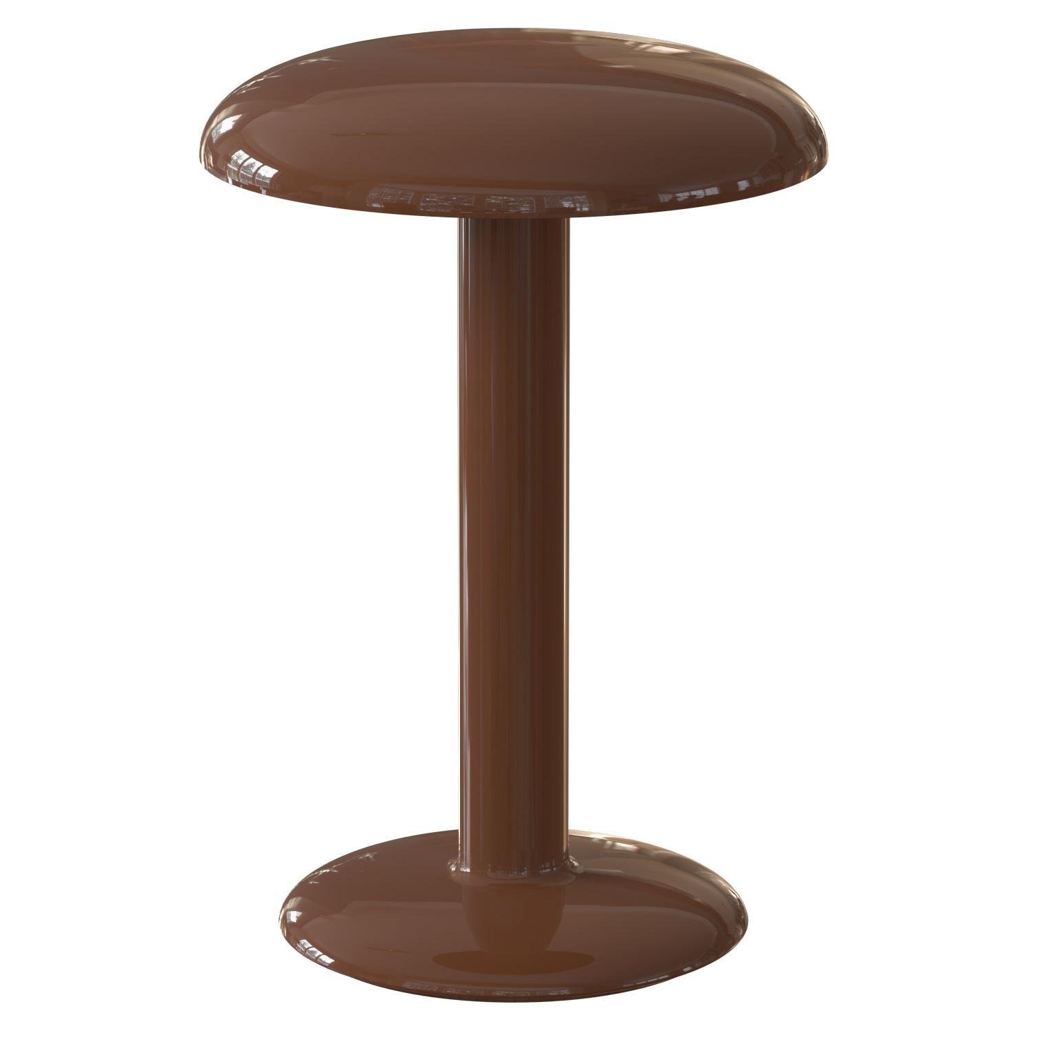 Flos Gustave tafellamp LED oplaadbaar gelakt bruin