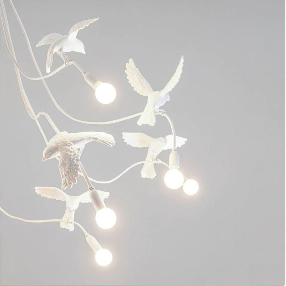 Seletti Sparrow kroonluchter wit