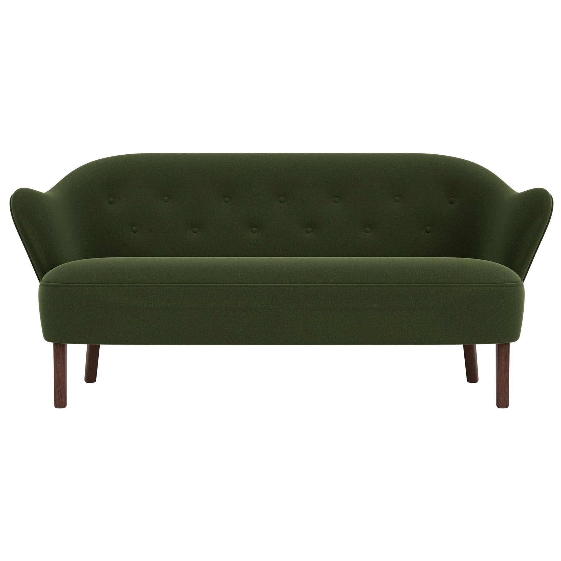 Audo Copenhagen Ingeborg 2,5-zits bank donker eiken Grand Mohair 8205