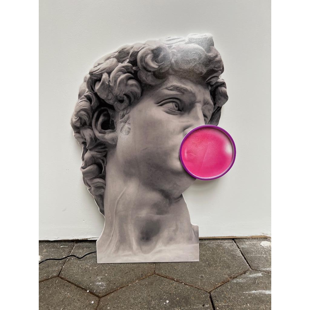 Reliving Limited Edition Led Pop Art Prent ‘David Bubblegum’ (Nieuw)