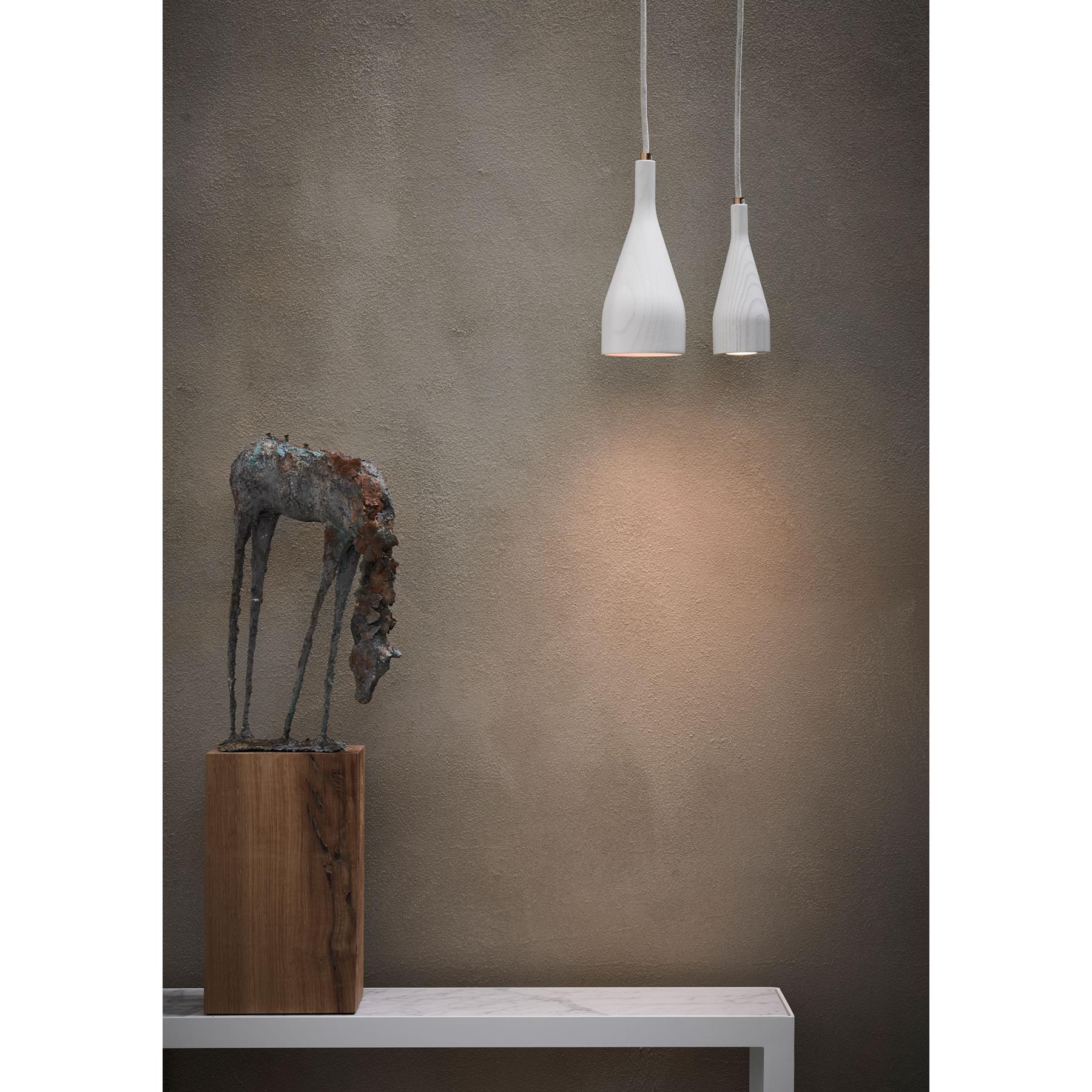 Hollands Licht Timber hanglamp small  Ø6.8 messing wit essen
