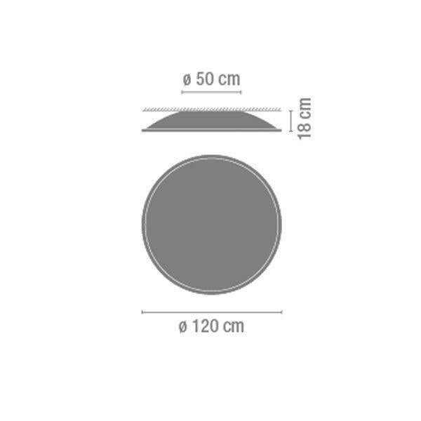 Vibia Big 0530 plafondlamp LED Ø120 wit