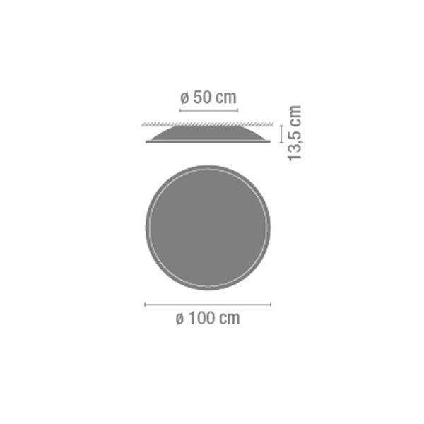 Vibia Big 0530 plafondlamp LED Ø120 wit