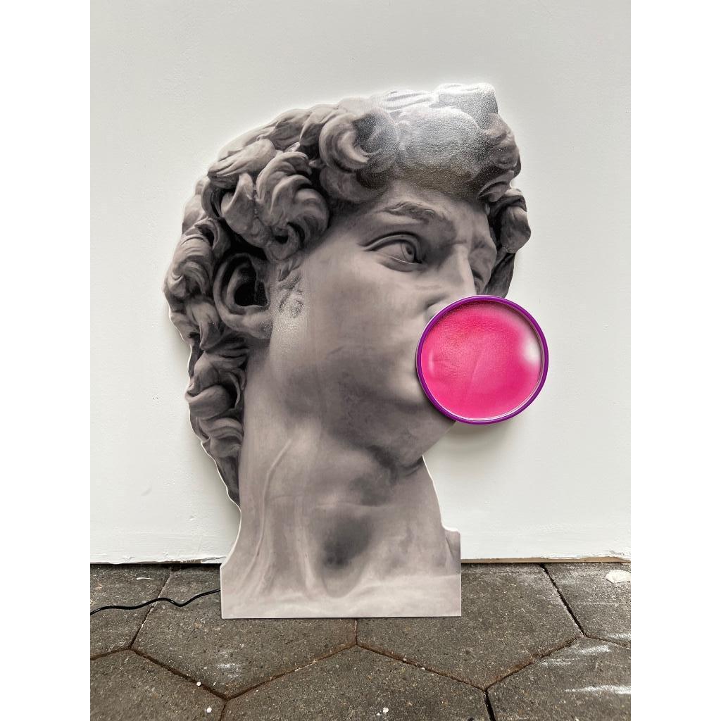 Reliving Limited Edition Led Pop Art Prent ‘David Bubblegum’ (Nieuw)