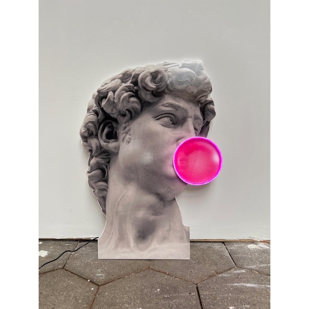 Reliving Limited Edition Led Pop Art Prent ‘David Bubblegum’ (Nieuw)