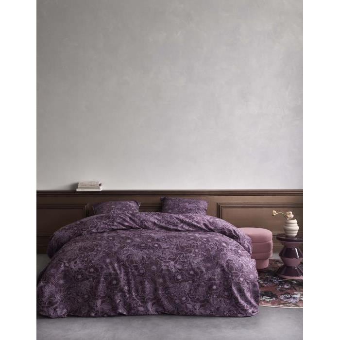 Essenza Camille Dekbedovertrek Plum wine 240 x 220 cm
