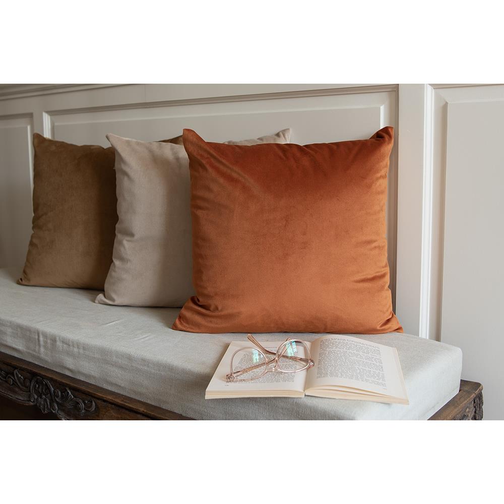 Clayre & Eef Kussenhoes  45x45 cm Oranje Polyester Sierkussenhoes