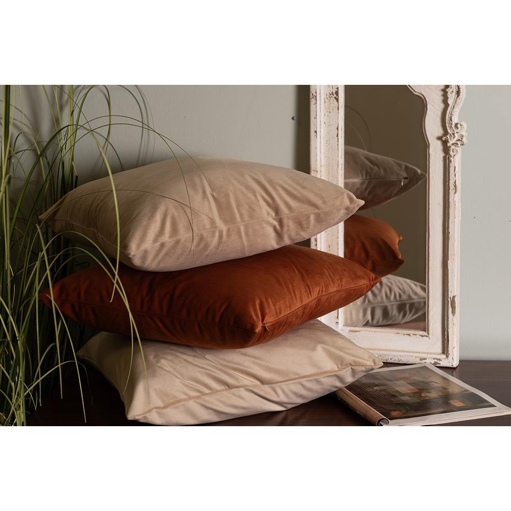 Clayre & Eef Kussenhoes  45x45 cm Oranje Polyester Sierkussenhoes