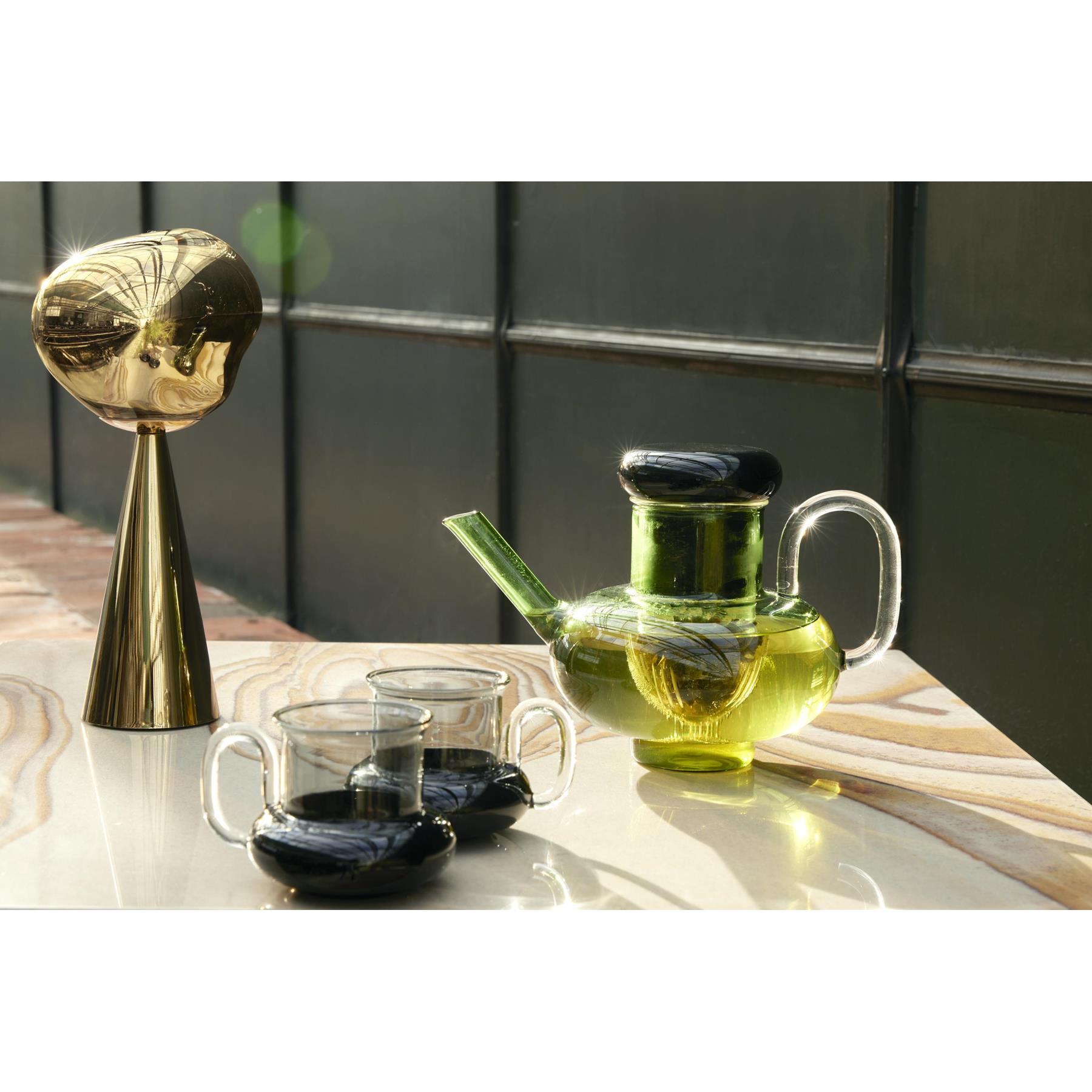 Tom Dixon Bump theepot zwart|groen