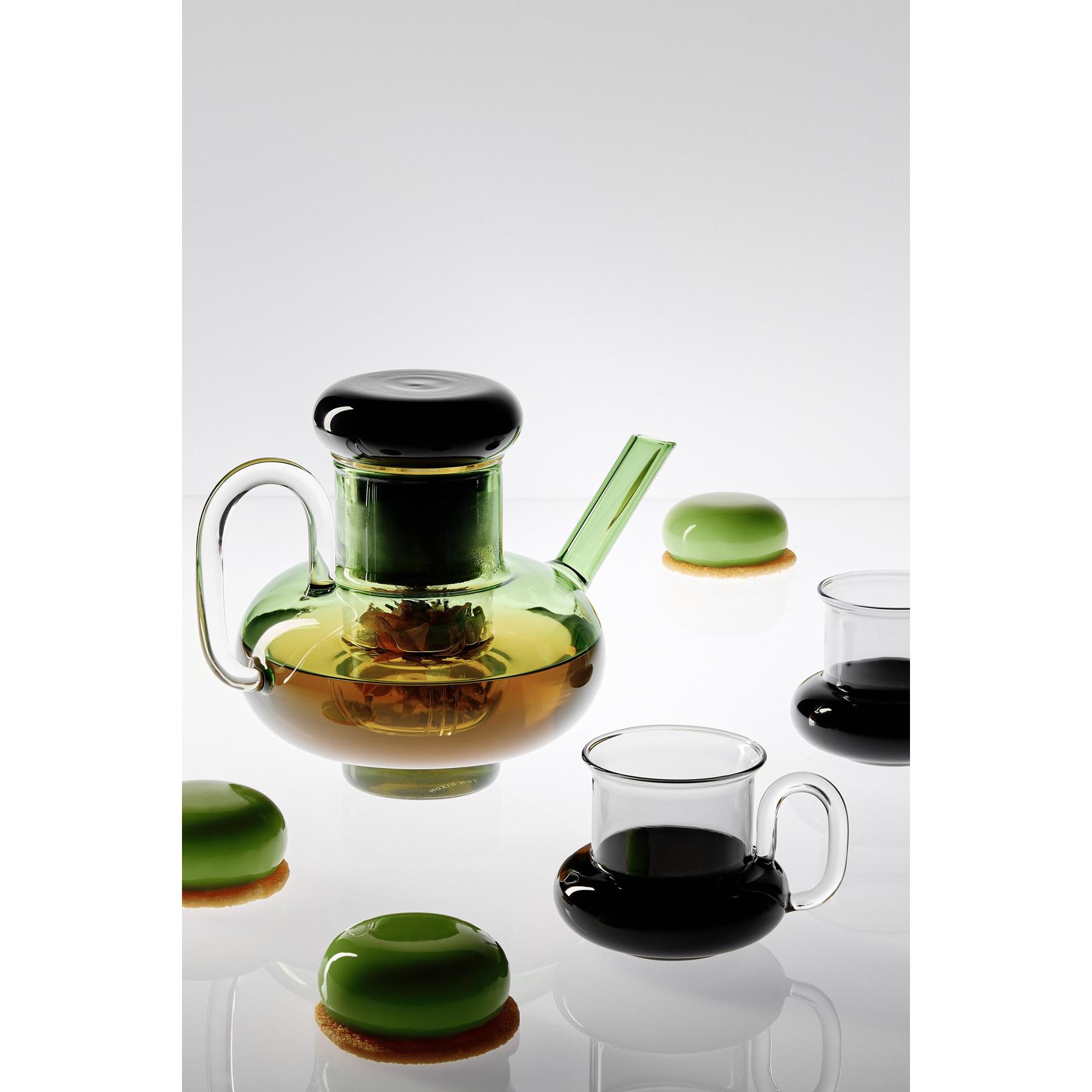 Tom Dixon Bump theepot zwart|groen