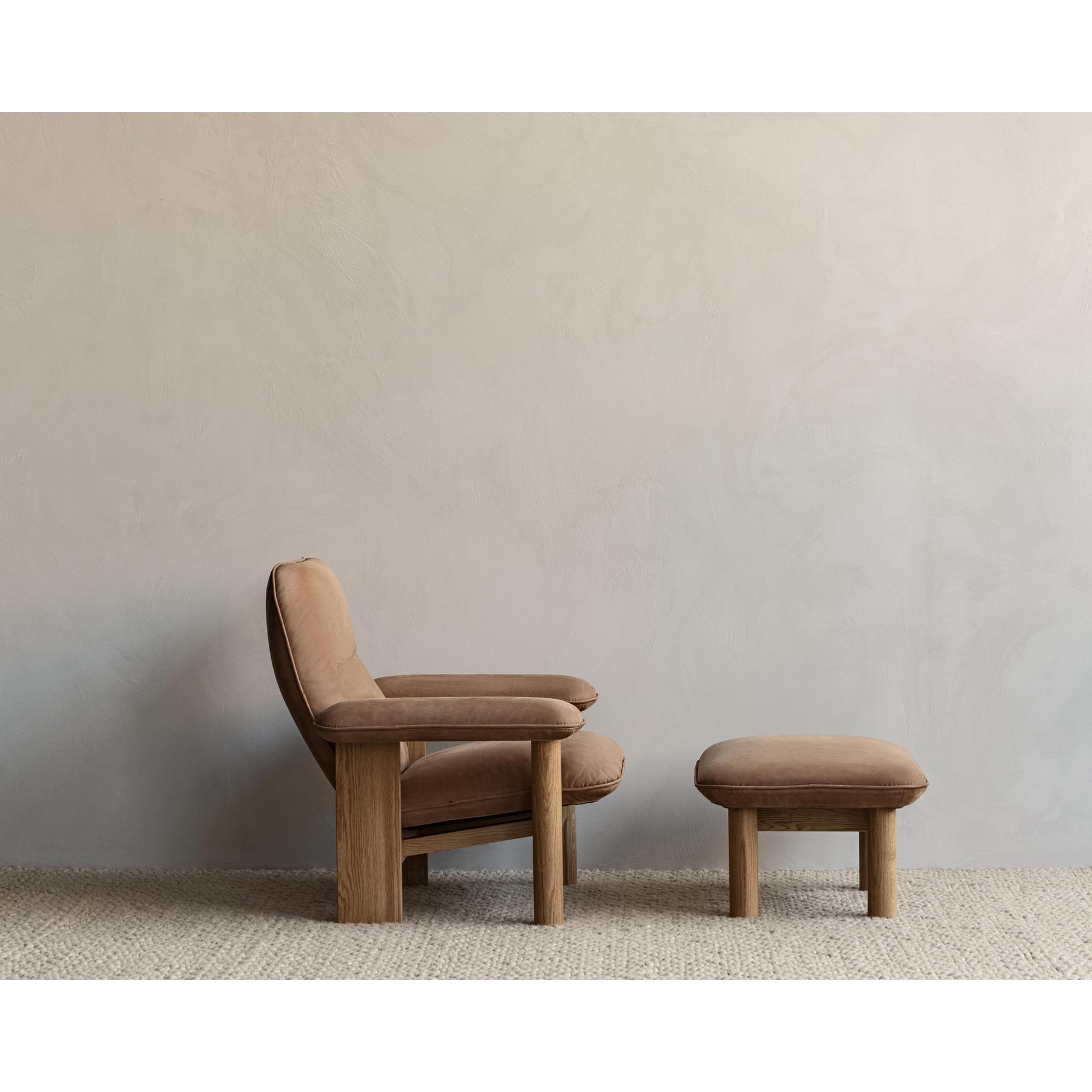 Audo Copenhagen Brasilia voetenbank naturel eiken Sheepskin Root