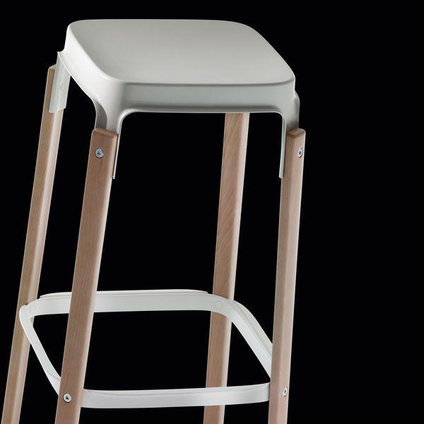 Magis Steelwood barkruk wit|beuken 78cm