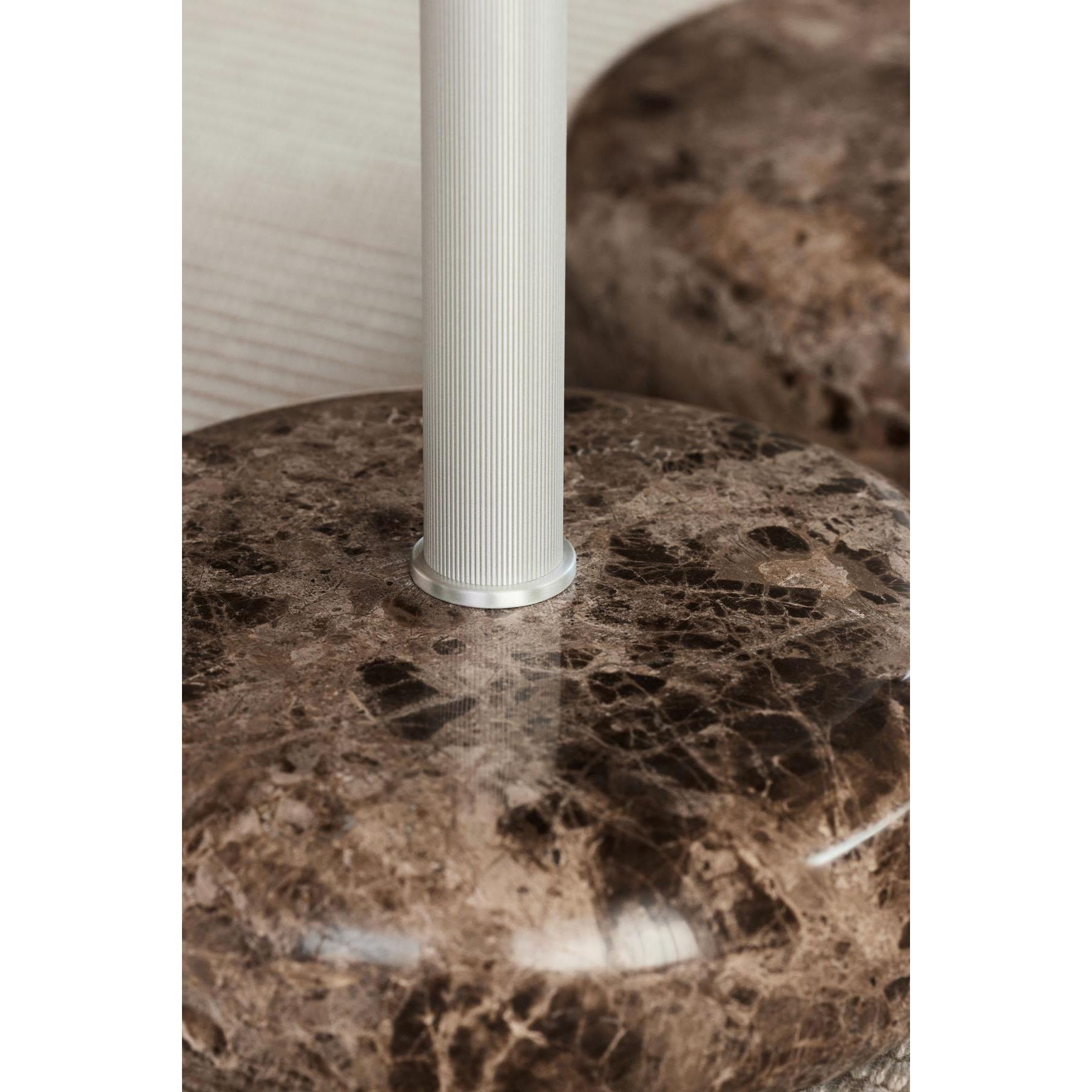 Northern Ton bijzettafel Ø40 H50 aluminium | Dark Emperador marmer