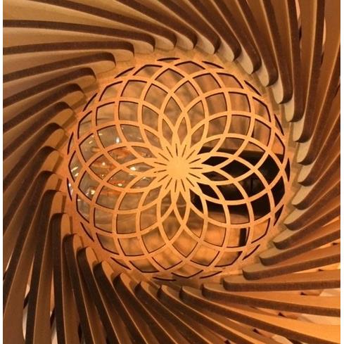 Blij Design Blij Design Swan Plafondlamp Ø 36cm Naturel