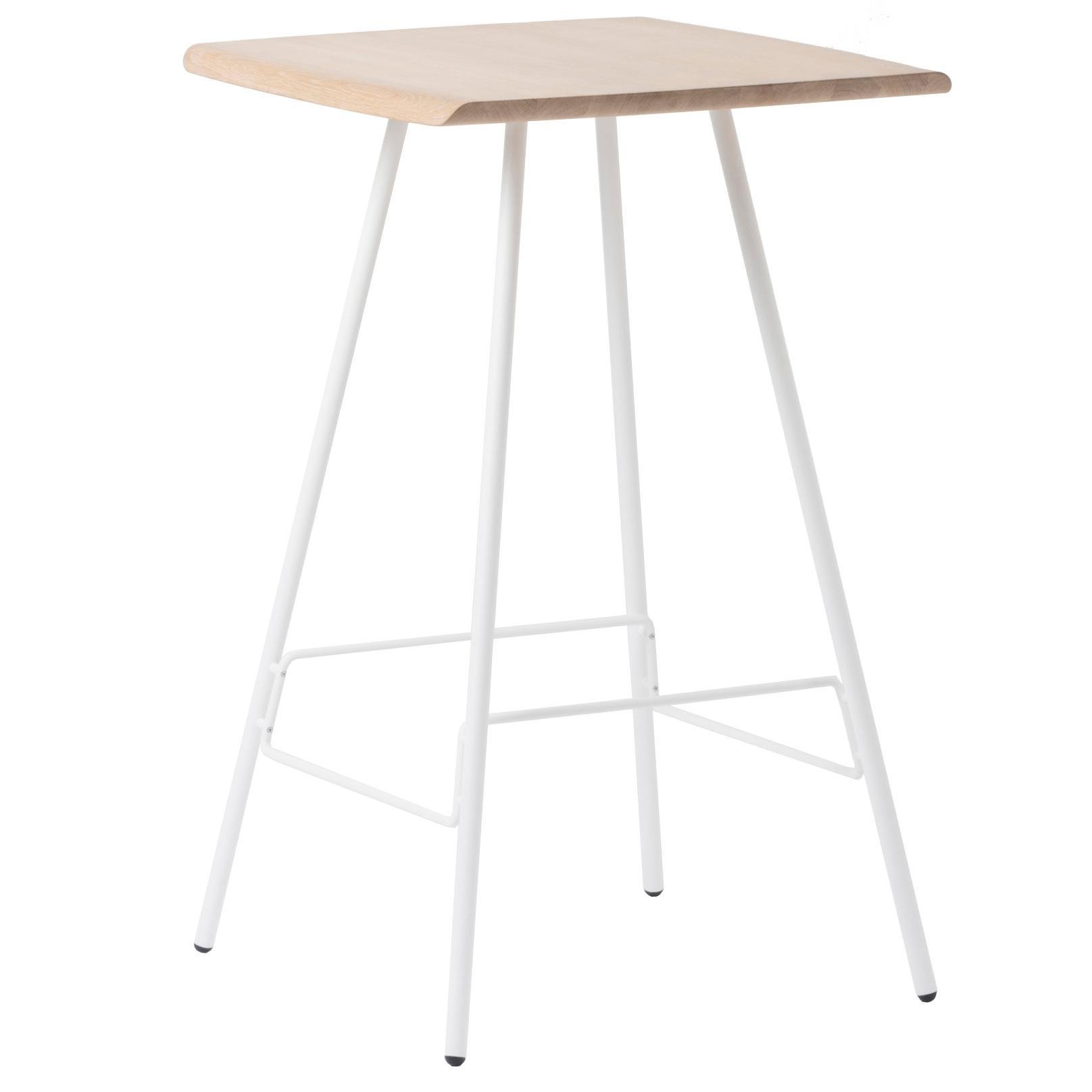 Gazzda Leina bar tafel 70x70 whitewash, wit onderstel